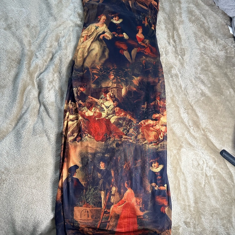 Artistic Print Short Dress